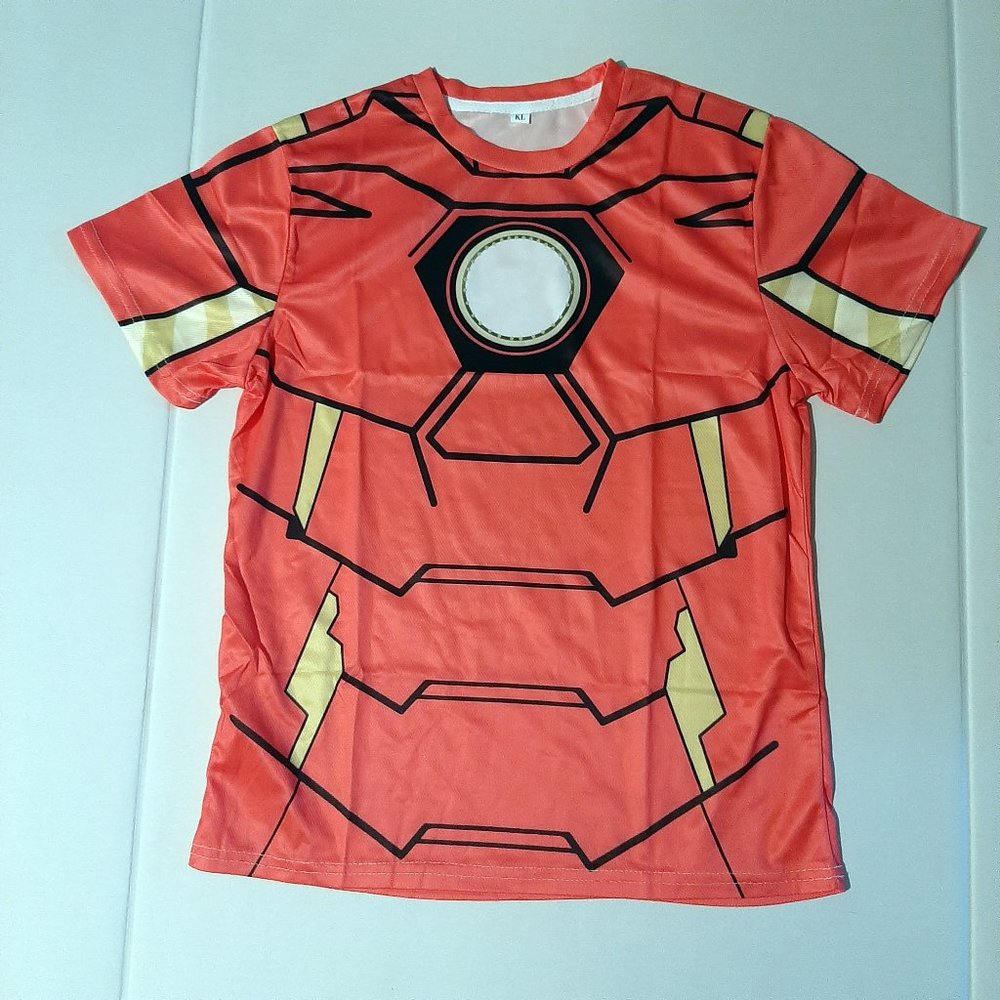 Iron Man Tony Stark All over print t-shirt Kids size Large fits 10 to 12 yrs old